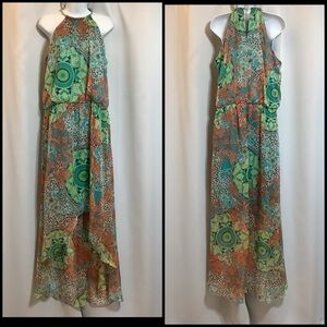 Laundry by Shelli Segal Dress Women’s Size 12 Chiffon High Low Halter